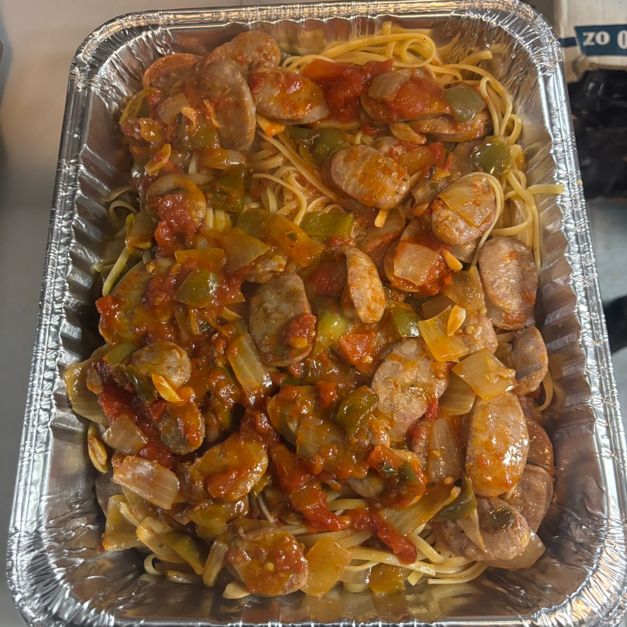 Sausage, Peppers & Onions Family Meal.