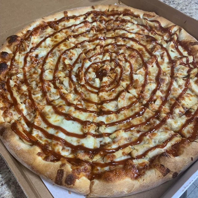 BBQ Chicken Pizza.