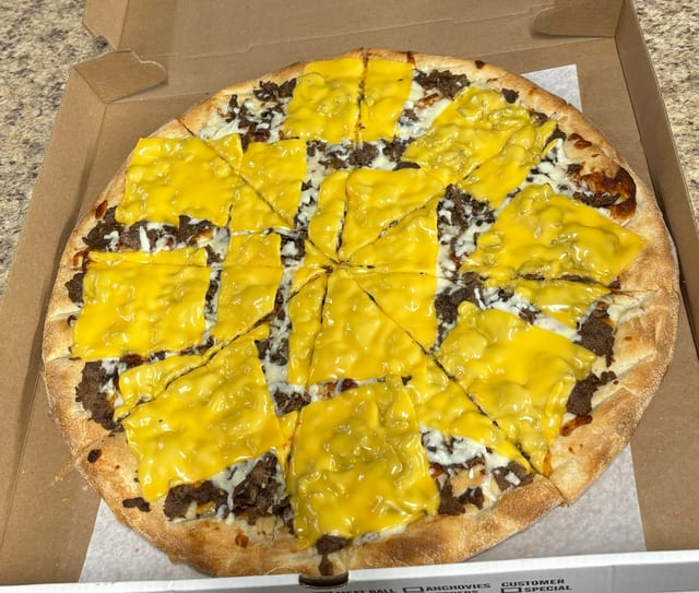 Cheesesteak Pizza.