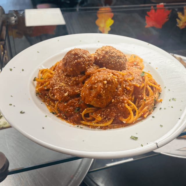 Spaghetti with Homemade Meatballs.